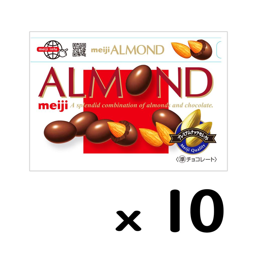 Meiji Almond Chocolate 79g Pack of 10