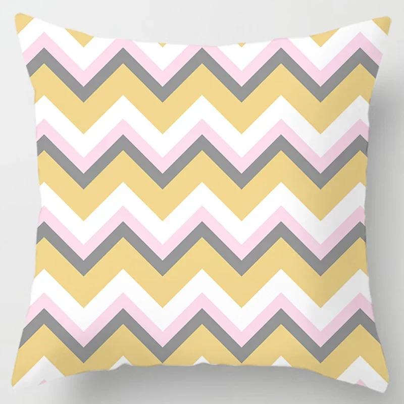 45X45Cm Pink Printed Pillowcase Decoration Sofa Cushion Cover Bed Pillowcase Home Decoration Car Cushion Cover Pillowcase