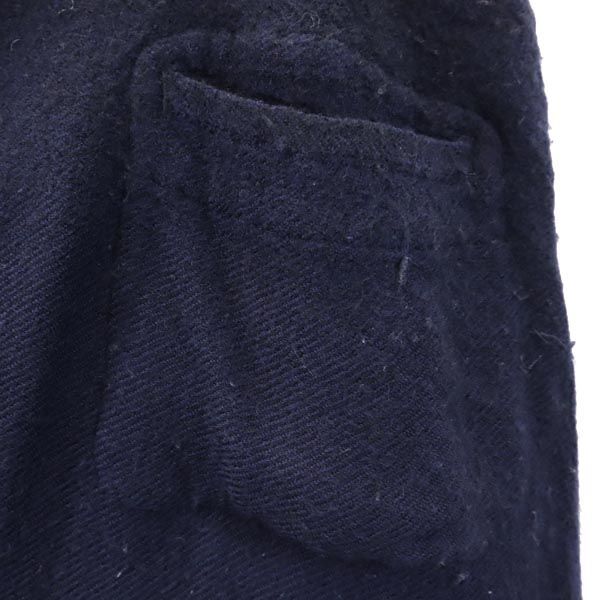 Yohji Yamamoto made in Japan wool Long skirt 2 Navy system Back zip Women Used