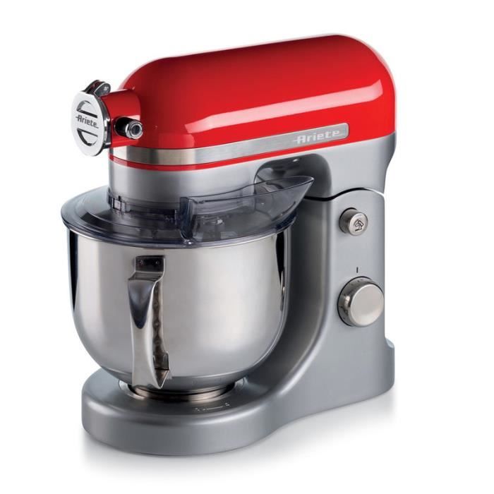 Robot Pâtissier Rouge Moderna Ariete (Groupe De'Longhi) - 1600W - Capacité 5,5L - 11 Vitesses