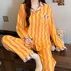 Elegant And Simple Natural Style Pajamas Women'S Autumn Flowers Long-Sleeved Fashion Loungewear Cloud Cotton Suit