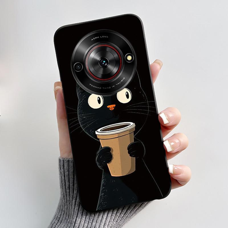 Phone Casing For ZTE Blade A75 5G Z2357N Nubia Focus 5G Case Luxury Dragon Cute Cool Boys Girls Black Soft TPU Back Shell Cover
