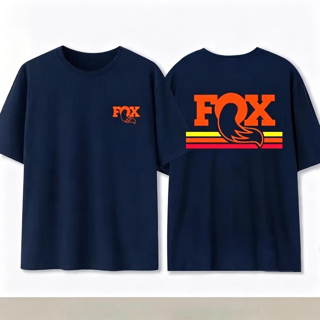 Summer Fox Racing Cross country Mountain Bike Commemorative T shirt High Quality Fashion Unisex Women T shirt Round Neck