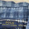 POLO RALPH LAUREN Indigo Cotton Linen Patchwork Native American Pattern Shirt tops L Blue x whiteUsed