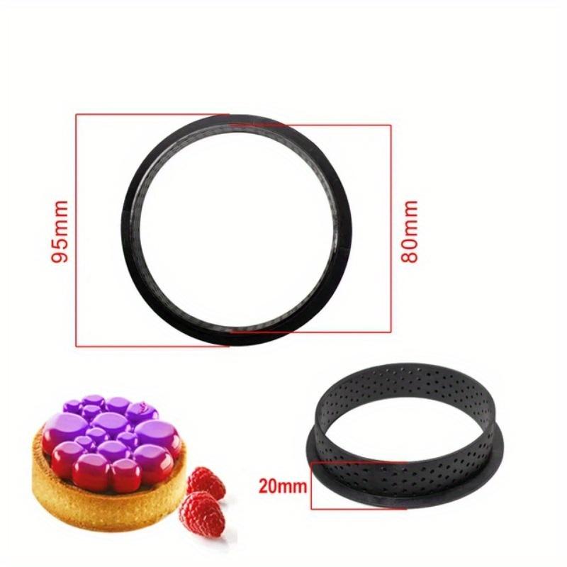 10Pcs DIY Tart Ring Perforated Cake Mold Round Mousse Circle Ring French Dessert Bakeware Cutter Pastry Decorating Tools