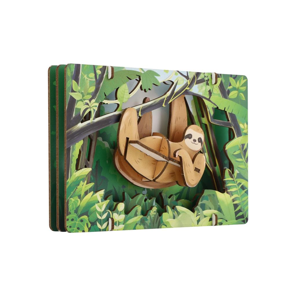 Luke Run APRICUS 3D Theater Puzzle Sloth Puzzle 14.7 x 3 x 9.7 cm Paper