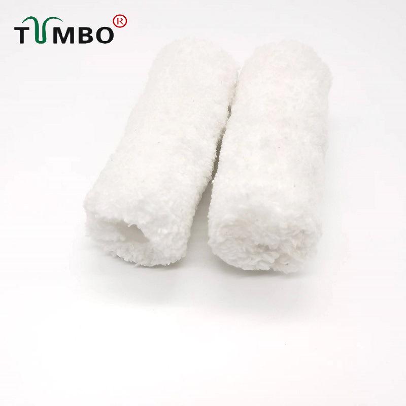 4-Inch Microfiber Marine Paint Roller - No-Shed Small Brush White; 4-inch Fiber Brush Head; Wool