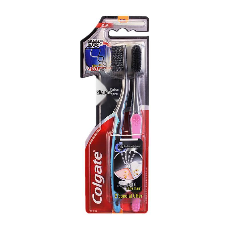 Colgate Slim Soft Charcoal Spiral Toothbrush