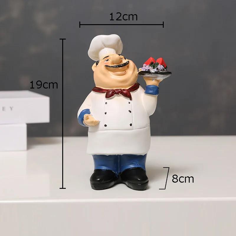 Bearded Chefs Creative Figures Statue Desk Decoration Professional Chef Character Resin Sculpture Ornaments Modern Home Decor