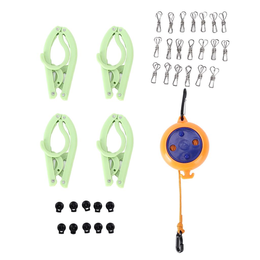 Portable Clothesline Heavy Duty Clothes Drying Line Punch Free Non Slip Clothesline for Travel Camping
