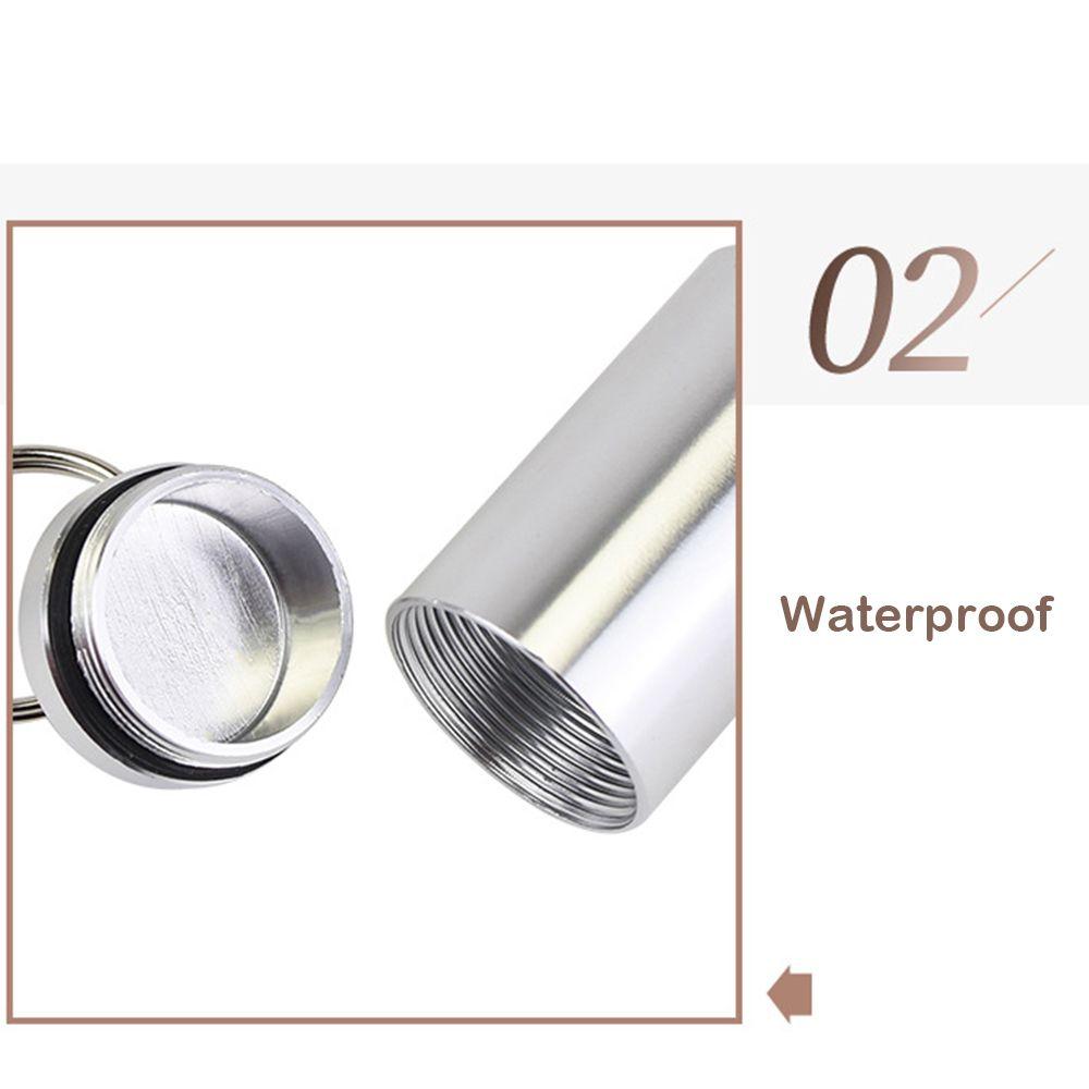 Caixa de Armazenamento de Cápsulas e Pílulas Caixa para Tampões de Ouvido Organizadores de Medicamentos Porta-Pílulas Chaveiro Frasco de Alumínio para Pílulas