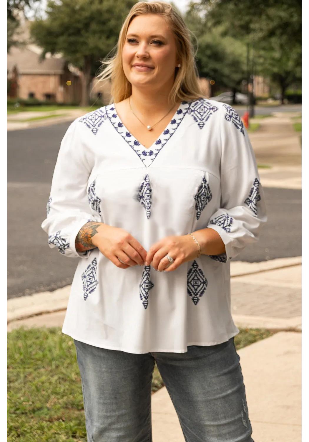 European Women s Plus Size V-Neck Loose Casual T-shirt 1XL белый