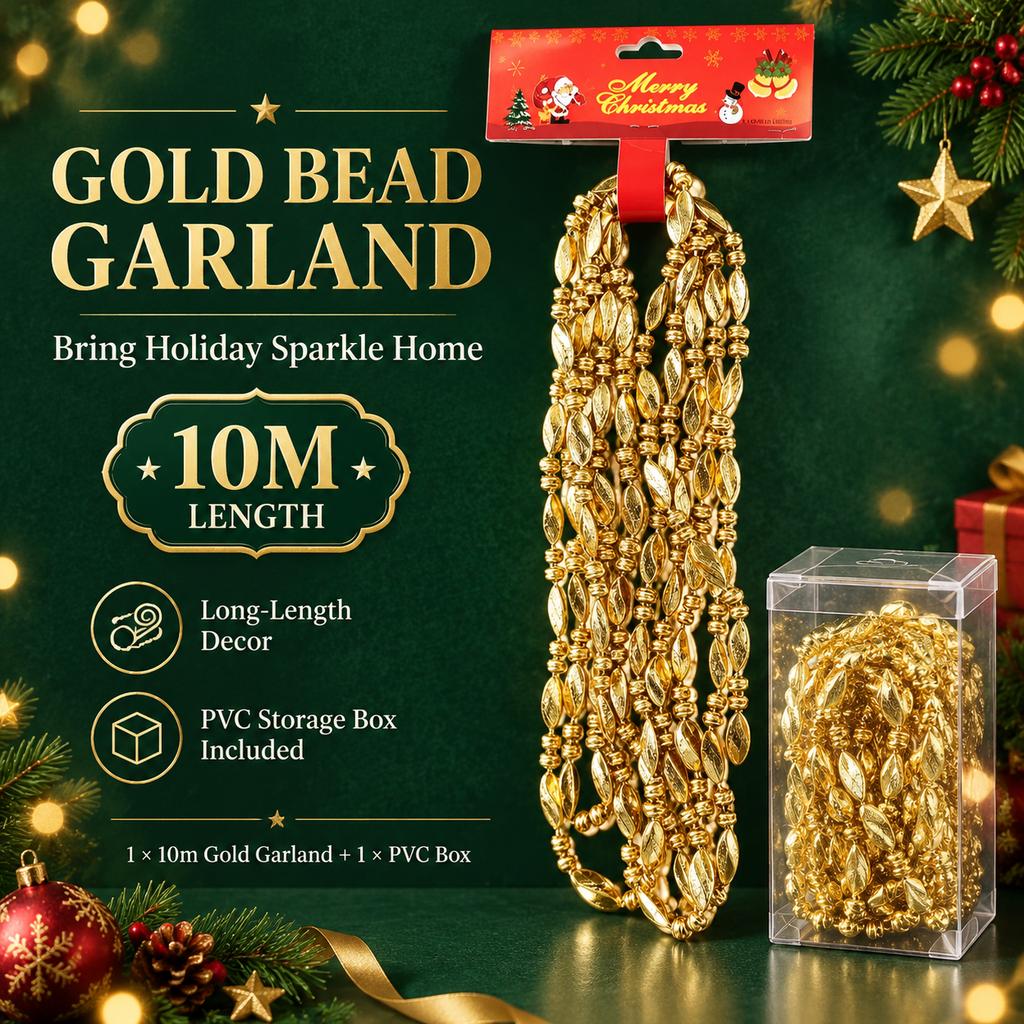 PET Electroplated Christmas Bead Garland