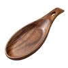 Wood Look Spoon Rest for Home Cooking with Calm Brown Style, Daily Meal Service and Simple Wipe After Serving Care