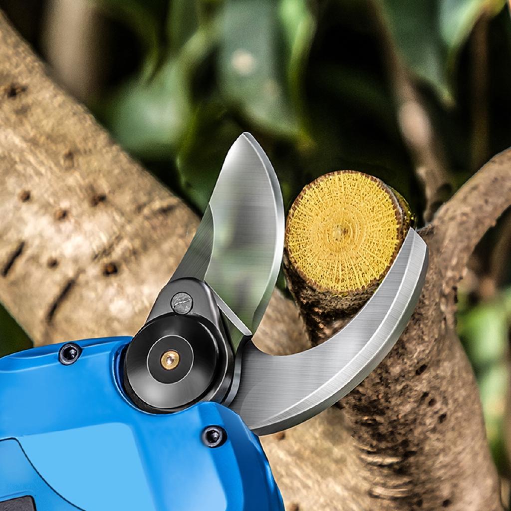 16.8V Rechargeable Electric Pruning Scissors Pruning Shears Garden Pruner Secateur Branch Cutter Cutting Tool With 2x Battery