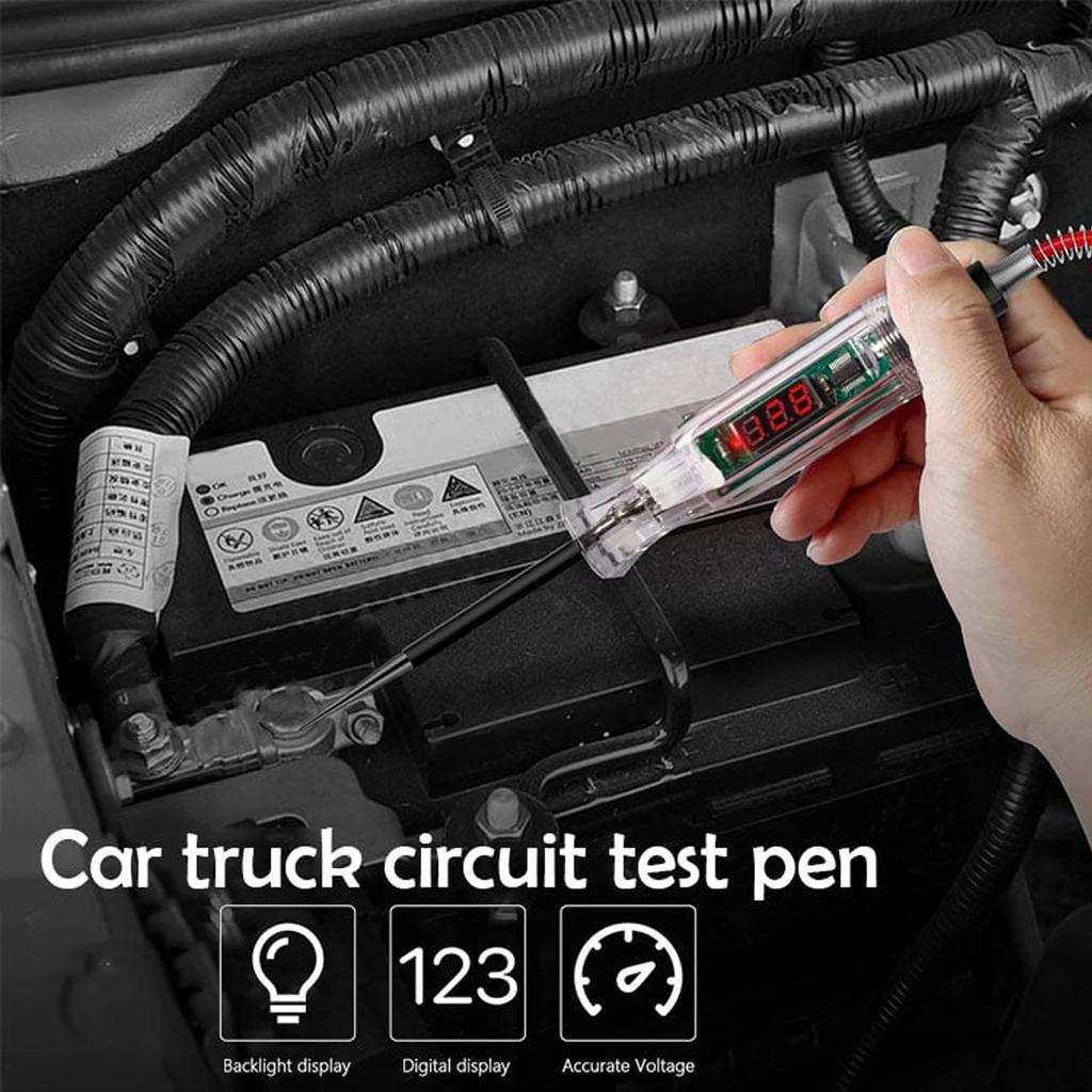 Auto Stromkreisprüfer Stift Digitalanzeige Spannungsprüfer Detektor DC5?90V für Fahrzeug