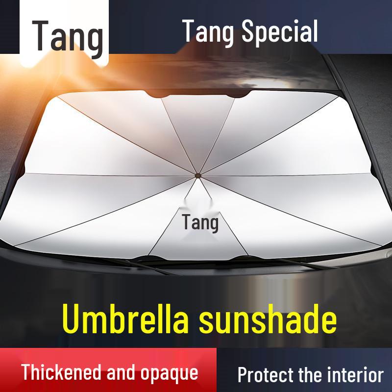 

BYD Tang EV/DMi/DMp Front Windshield Sunshade - Sun Protection & Heat Insulation Umbrella. Large 140×78cm (Fits SUVs/Off-road/Sedans)