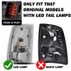 LED Tail Light Assembly for 2013-2018 Dodge Ram 1500/2014-2018 Ram 2500 3500 with LED Bulbs, Clear Red Lens Right Passenger and Left Driver Side