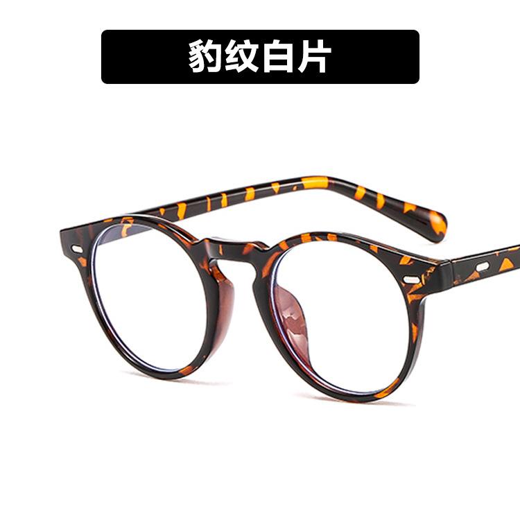 Anti-blue Iron Man Downey glasses frame new European and American trendy retro flat mirror eyes