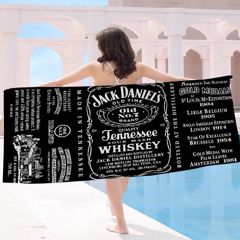 J-Jack D-Daniels Mikrofaser Strandtuch Saugfähig Schnelltrocknend Weich Yoga Schwimmen Resort Bergsteigen Handtuch