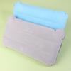 Portable Inflatable Flocking Pvc Pillow Camping Sleeping Air Pillow For Travel Outdoor Hiking Flight Foldable Head Rest Pillow