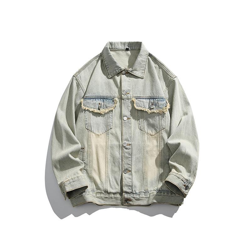 Denim Jacket for Men In Spring and Autumn New American High Street Retro Top Washing Loose and Handsome Jacket