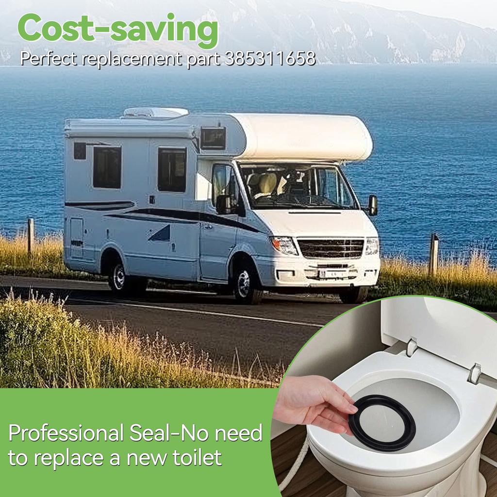 3pcs RV Toilets Seal Flush Ball Seal Gasket Kit Replacement 385311658 for Dometic 300/310/320 Series Solve The Leakage Problem