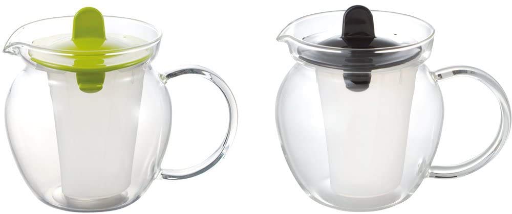 Iwaki Glass Teapot Microwave Pot Tea Pot Teapot Black 480ml Heat-resistant K853T-BK