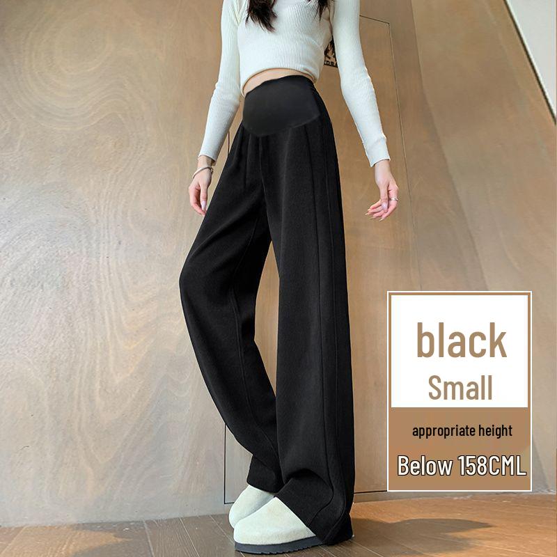 2025 Winter Maternity Velvet-Lined Cotton Pants - Straight & Wide Leg Styles M