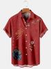 European And American Men'S Hawaiian 3D Printed Shirt Lapel Beach Short-Sleeved Fashion Casual Shirt