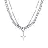 Stylish Zinc Alloy Necklace With Star Pendant Adjustable Chain Lightweight Neckchain Unisex Jewelry Gift