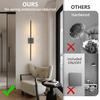 Rechargeable LED Wall Lamp Rotatable Segmented Warm Light For Living Room Bedroom Hallway Study Room Restroom Indoor Lighting