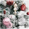 52PCS Acrylic Christmas Ornaments Bulk Set with Red Ribbon Hanging for Tree Home Party Decor Festive Family Users Gifts