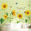 Sunflower Wall Stickers for Living Room Removable Vinyl Decor Bedroom Warm Home Art