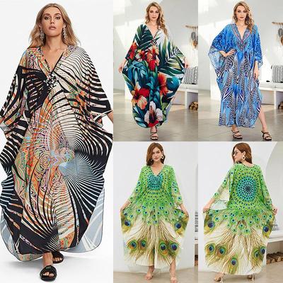 Cache-maillot de plage ample en polyester pour femmes 2024 Robe de protection solaire pour bikini