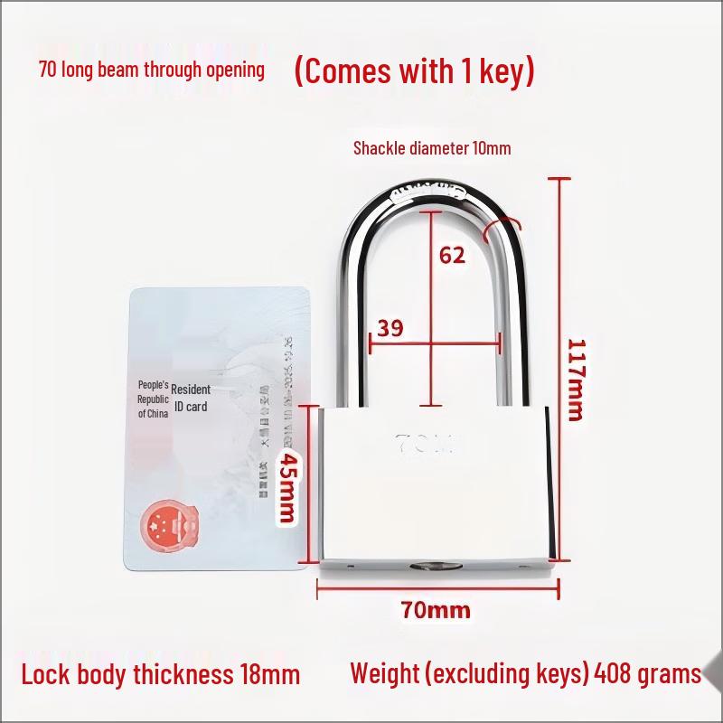 JTAJM Anti-Theft Keyed Alike Steel Padlock