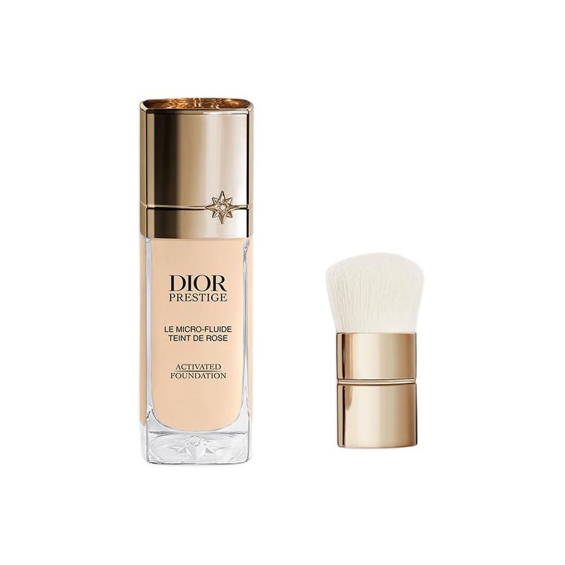 DIOR Foundation Two-piece set: liquid foundation #0N + makeup brush розовый