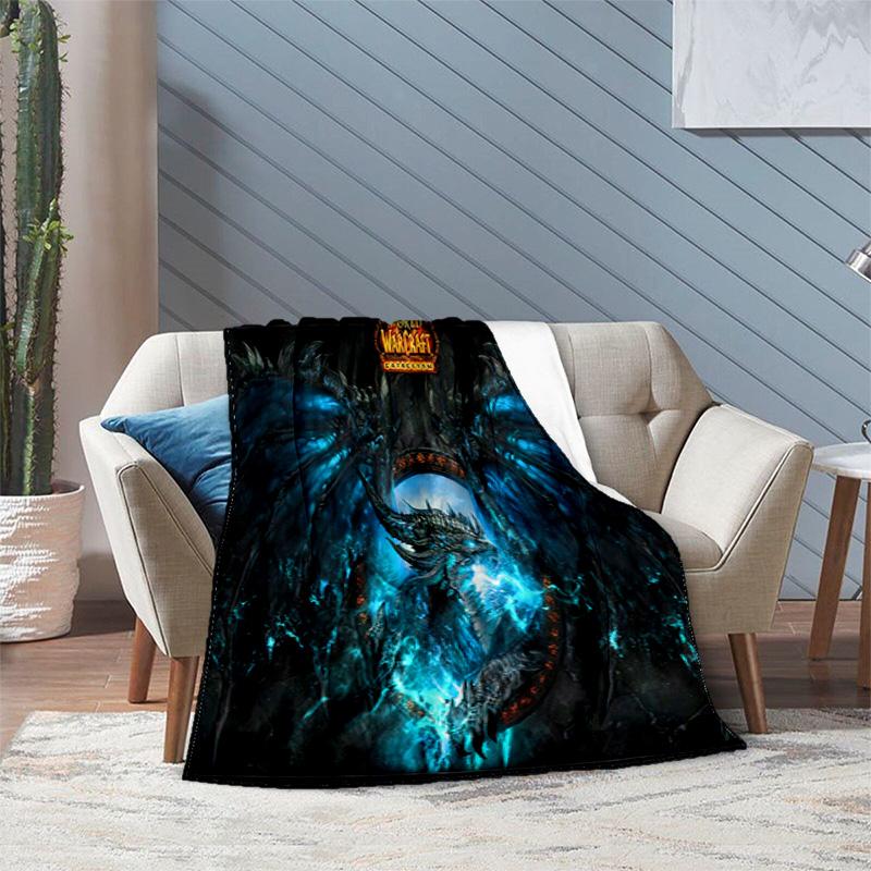classic game World of Warcraft Frozen Throne blanket Soft and portable four season home bed, sofa blanket, office travel, lunch break, warm blanket Y7