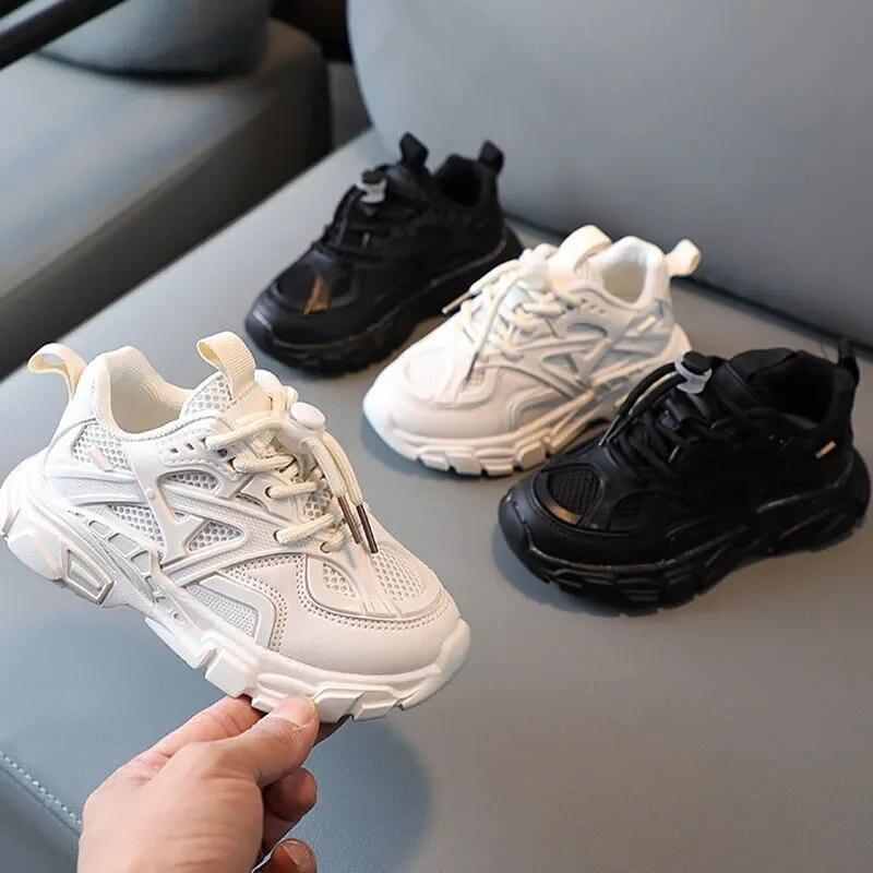 

Детские сетчатые дышащие кроссовки, новинка 2024 года, весна-осень, повседневная обувь с мягкой подошвой для маленьких детей, школьная спортивная обувь для мальчиков и девочек