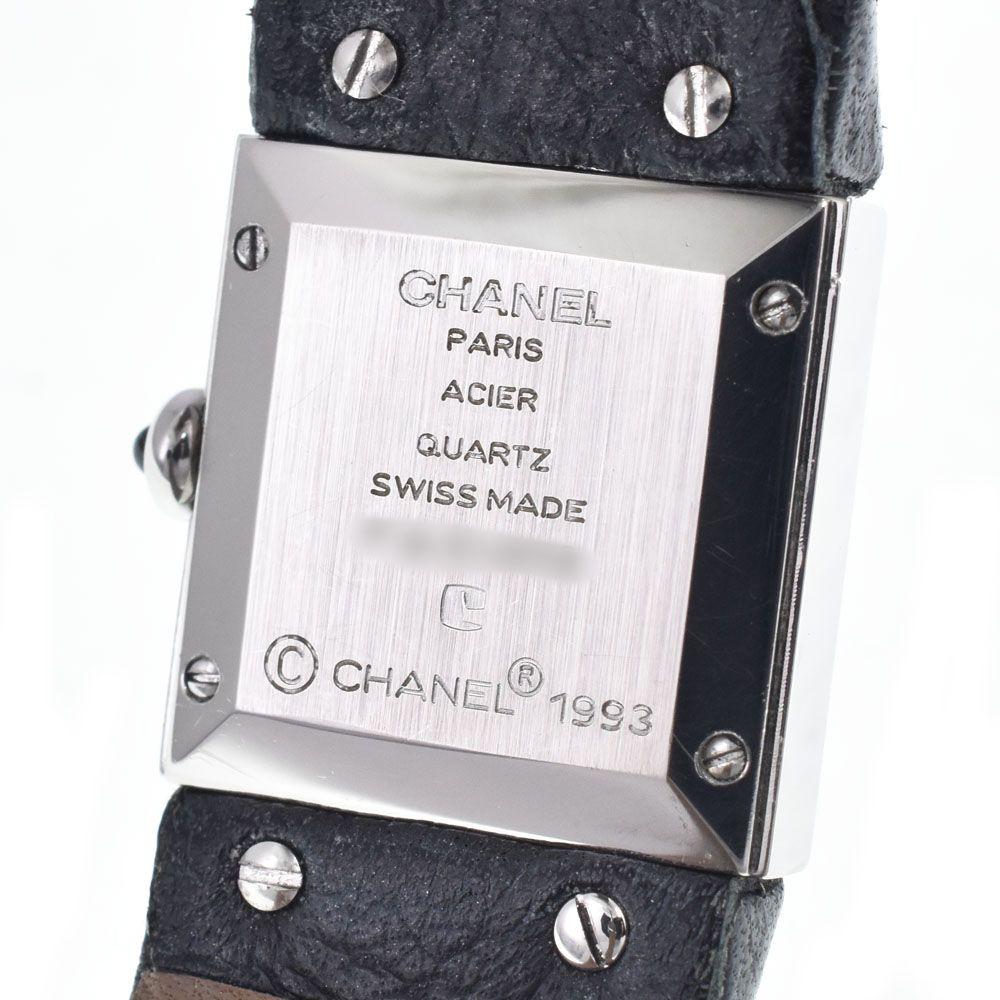 Used Chanel CHANEL H0116 Matelass Black Quartz Ladies Good Condition Watch N#147486