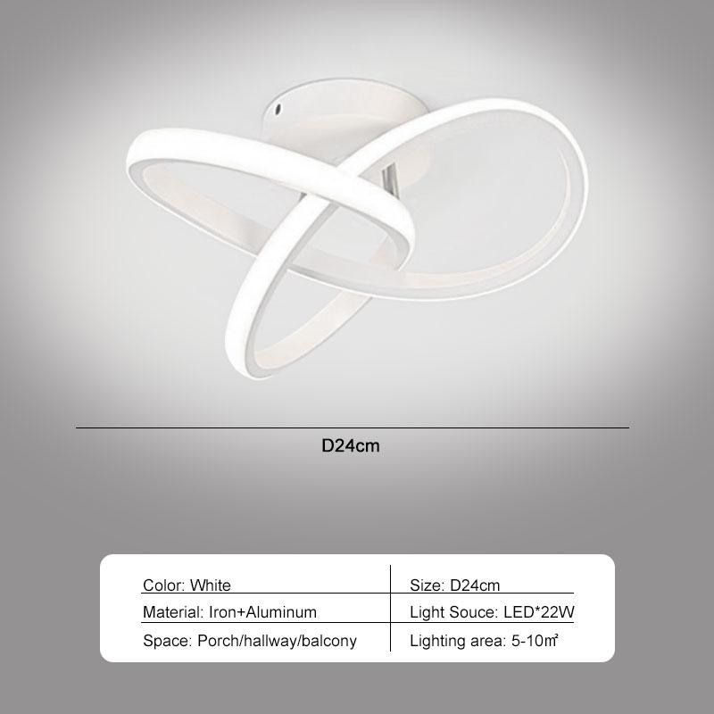 Nordic Lampy sufitowe LED do wnętrz na korytarz, balkon, alejkę, czarno-białe Lampy sufitowe LED lampada Oświetlenie wewnętrzne AC85-265V