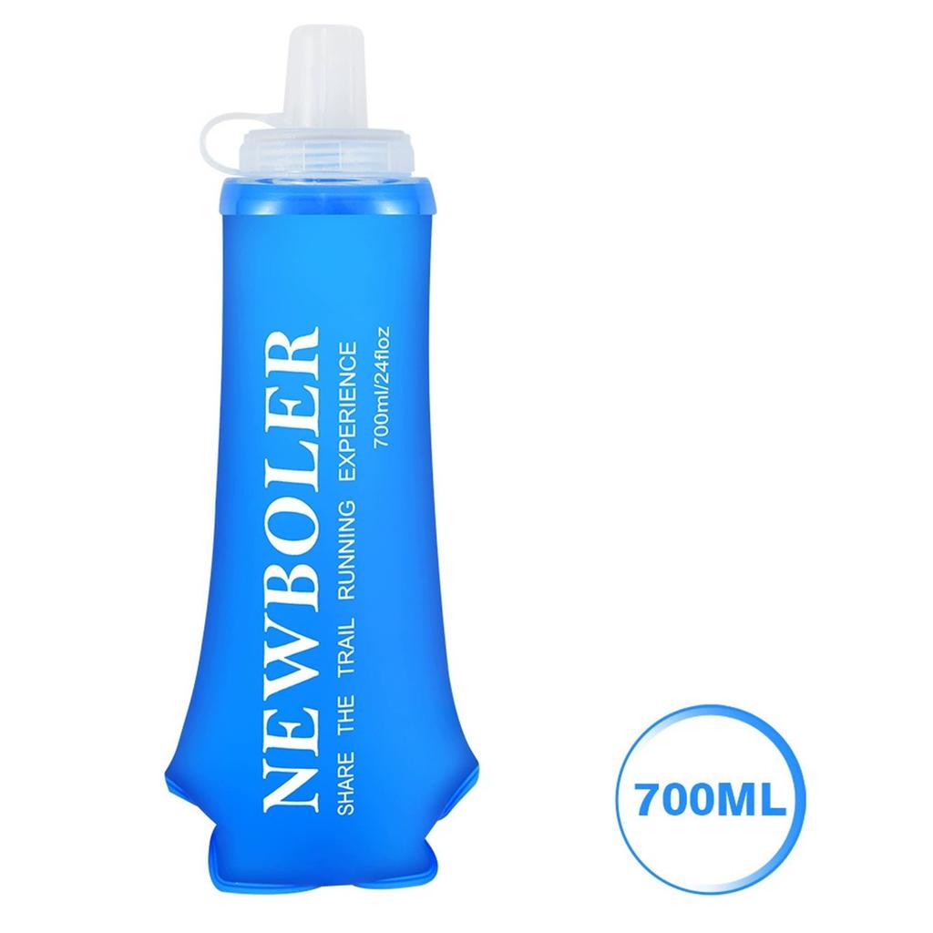 Sportliche Weichwasserflasche – Faltbare Outdoor-Trinkflasche zur Hydration beim Laufen, Tragbares Design mit großer Öffnung
