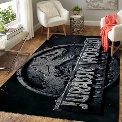 Jurassic Park Dinosaurier-Cartoon-Teppiche, rutschfester Teppich für Wohnzimmer, Schlafzimmer, Fußpolster-Dekoration, Kinderspiel-Bodenmatte