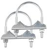2x U-Bout Mastklem Paalbeugel Pijpbevestiging Voor CB Ham TV Voor Yagi Antenne Robuust Metalen Kaak Vaste Steun Zilver 1,8-2,28 cm