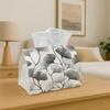 1pc Minimalist Botanical Tissue Box with Ginkgo Leaf - Black & Suitable For, Car, Parties, | Fabric Napkin Holder & Dispenser for Bedroom, Living Room