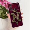 Modische Silikonhülle mit Initialen und Krone für Xiaomi Poco M4 Pro 4G und Xiaomi Poco M4 Pro 5G (Bumper)