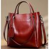 New Women's Bag Genuine Leather Shoulder Messenger Bag Women's Hand-held Large Bag Cowhide Casual Women's Bag