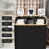Bamboo Laundry Hamper: Large Capacity Basket with Waterproof Liner & Lid for Clothes Storage
