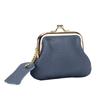 Cow Leather Kiss Lock Leather Wallet Keys/Lipsticks/Earphone Small Item Bag Mini Coin Purse  Women