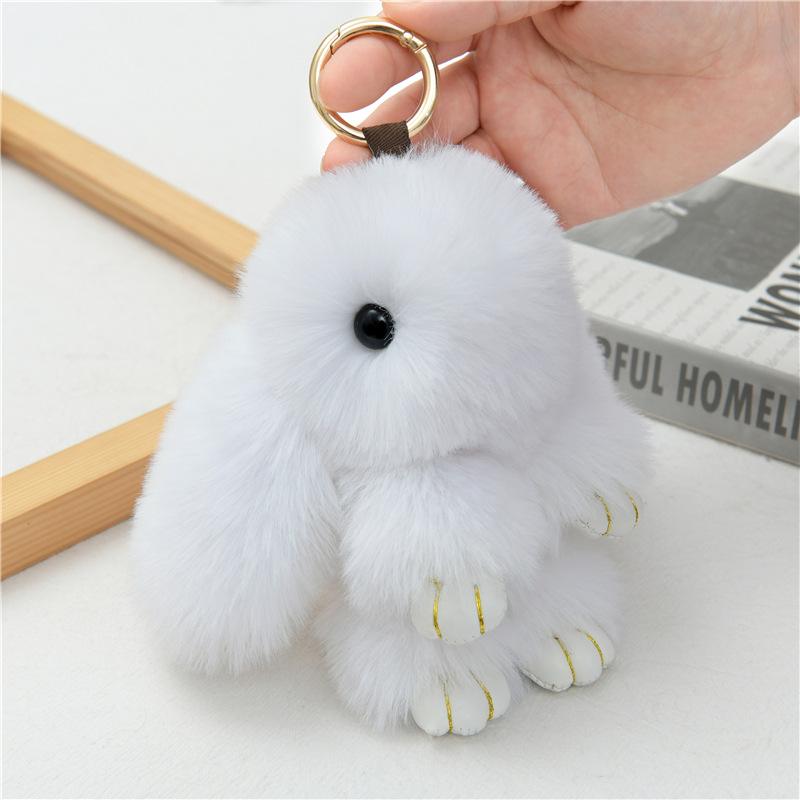 Rabbit Fur Keychain Fluffy Soft Bag Pendant